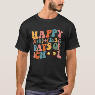 Glad 100 dagars skolgång Groovy Presenterar Lärar T Shirt