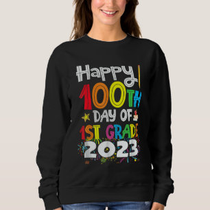 Glad 100:e dag i första klass för barn pojkar flic t shirt