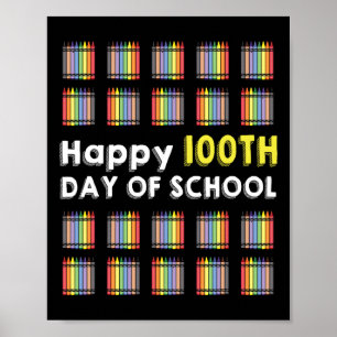 Glad 100:e dag i skolan Elev Nöje 100 dagar av sko Poster