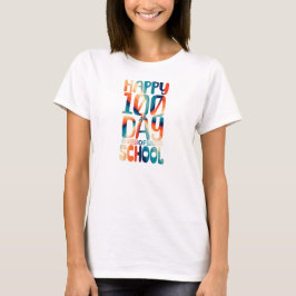 Glad 100:e dag i skolan Kvinnors tillbaka till sko T Shirt