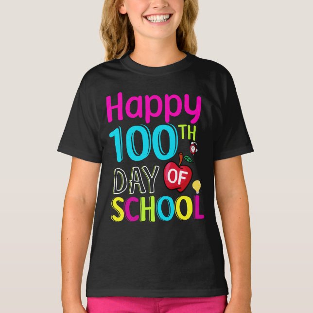 Glad-100-e-dag-på-skolan T Shirt (Framsida)
