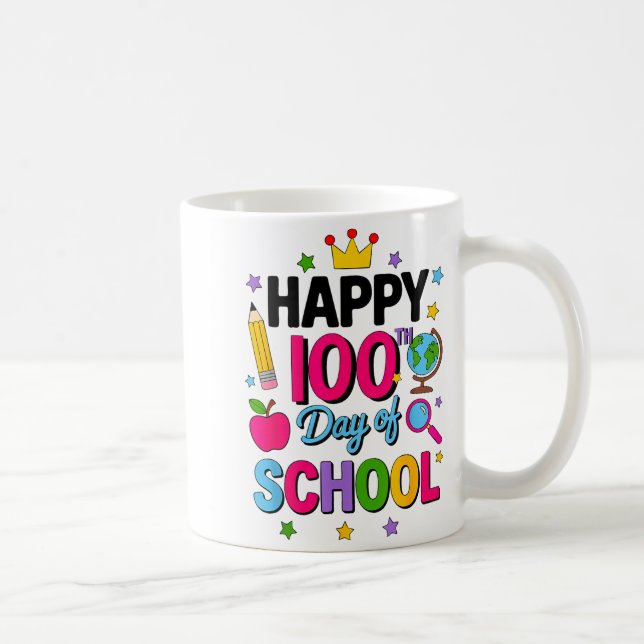 Glad 100:e skoldagen 100 dagar smartare lärare kaffemugg (Höger)