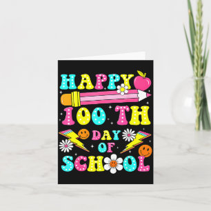Glad 100:e skoldagen 100 skoldagar Lär Kort