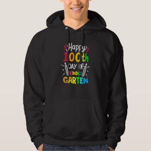Glad 100:e skoldagen för förskolan Färgstark S Hoodie