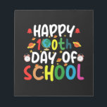Glad 100:e skoldagen Lärare Elev Anteckningsblock<br><div class="desc">Glad 100:e skoldagen 100 dagar i skolan Lärare Elev T-Shirt</div>