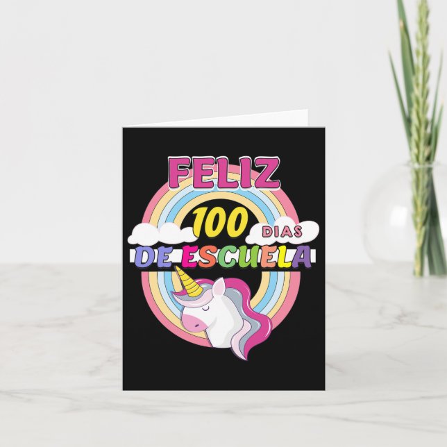 Glad 100 Skoldagar 100 dagar på skolan  Kort (Framsida)