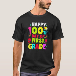 Glad 100 Skoldagar Barn Lärare Elev 100t T Shirt