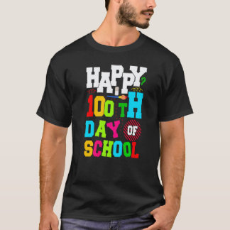 Glad 100 Skoldagar Barn Lärare Elever 100 T Shirt