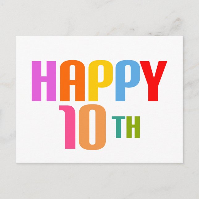 Glad 10-årsdag vykort (Framsida)