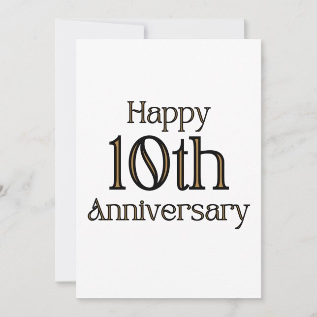 Glad 10-årsjubileumsinbjudan inbjudningar (Framsida)