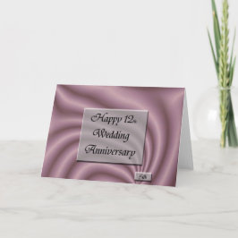 Glad 12-årsdag för er bröllop kort