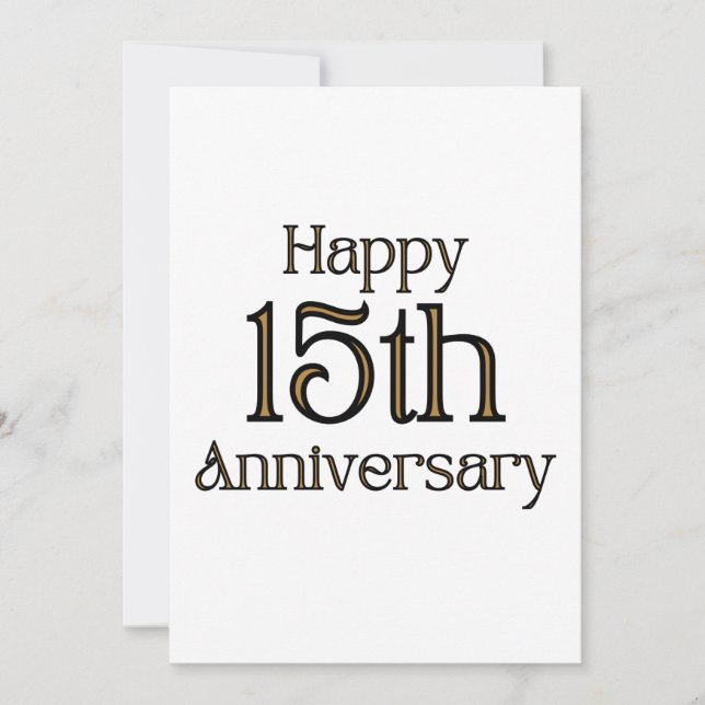 Glad 15-årsjubileums inbjudan (Framsida)