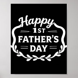 Glad 1:a Fars dag Affisch – Ny Pappa Present Vägg