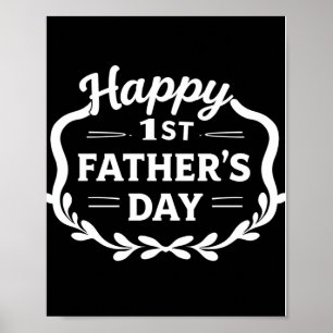 Glad 1:a Fars dag Affisch – Ny Pappa Present Vägg