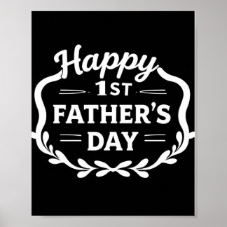 Glad 1:a Fars dag Affisch – Ny Pappa Present Vägg