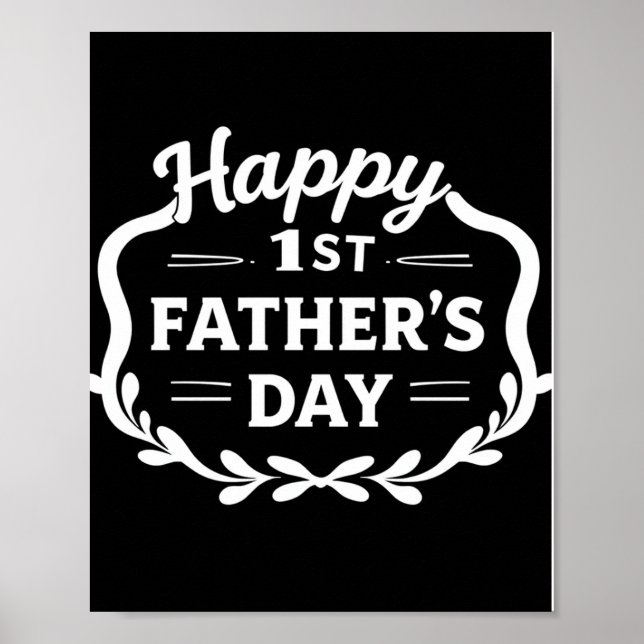 Glad 1:a Fars dag Affisch – Ny Pappa Present Vägg (Framsidan)