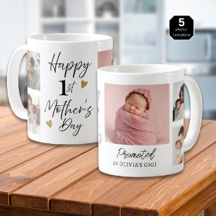 Glad 1:a mors dag som ggi 5 fotokollage kaffemugg