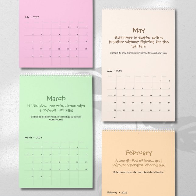 Glad 2026 Citat Kalender (Skapare uppladdad)