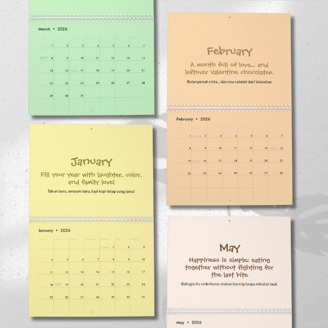 Glad 2026 Citatkalender Kalender (Skapare uppladdad)