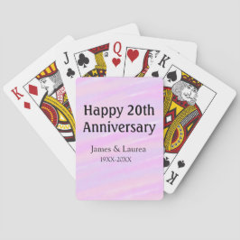 Glad 20-årsjubileum rosa lila pastell namn bol casinokort