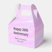 Glad 20-årsjubileum rosa lila pastell namn bol