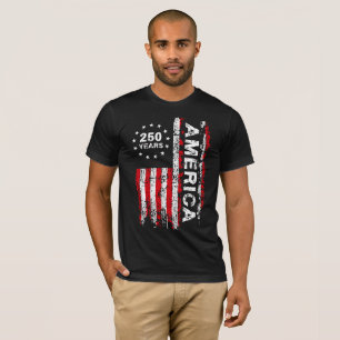 Glad 250 år Amerika T Shirt