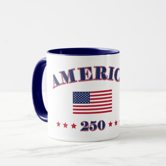 Glad 250-årsdag Amerika Mugg (Framsida vänster)
