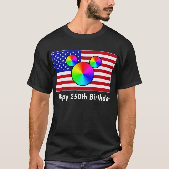 Glad 250-årsdag (du kan ändra orden) t shirt (Framsida)