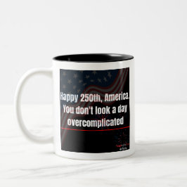 Glad 250-årsdag Överkomplicerad Patriotisk Kaffe M Två-Tonad Mugg