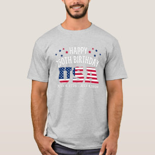 Glad 250-årsdag USA 4 juli T Shirt