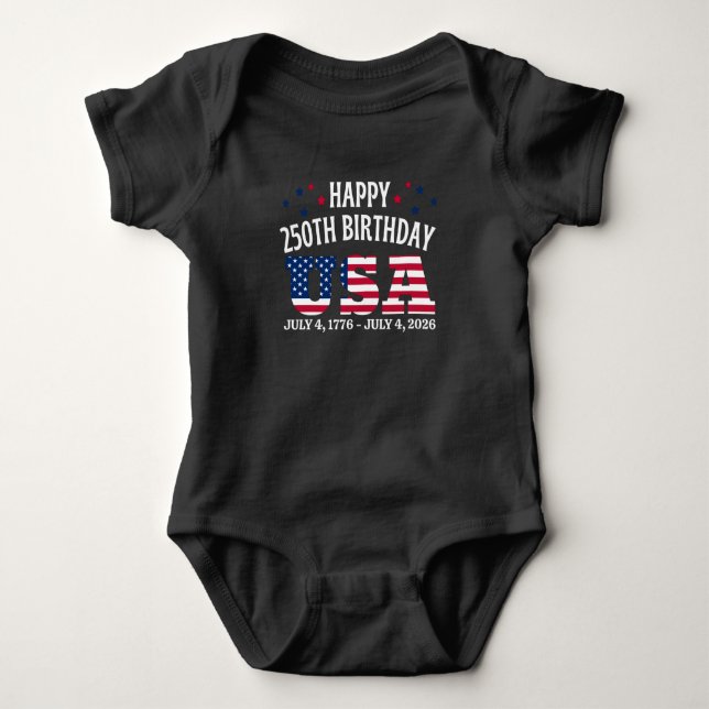 Glad 250-årsdag USA 4e juli T Shirt (Framsida)