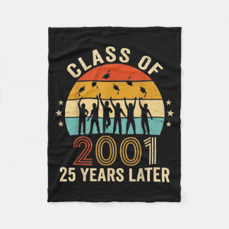 Glad 25-års jubileum klass 2001 studenter 25 år fleecefilt
