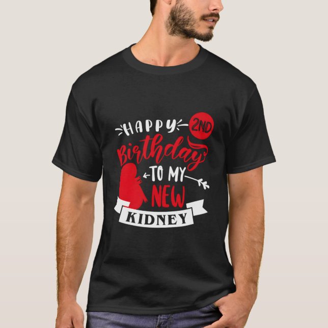 Glad 2:a årsdag för min nya ney-transplantation t shirt (Framsida)