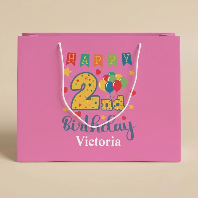 Glad 2-årsdag Stor presentpåse (Skapare uppladdad)