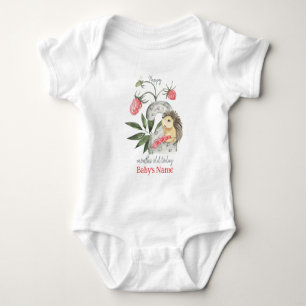 Glad "2" Månader Gammal Skogstema Igelkott T Shirt