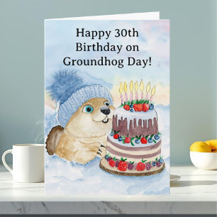 Glad 30-års Groundhog Day-födelsedag Kort