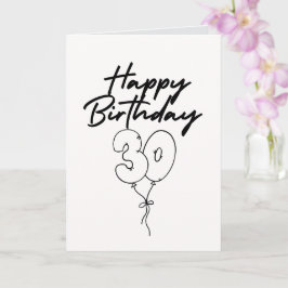 Glad 30-årsdag firande kort