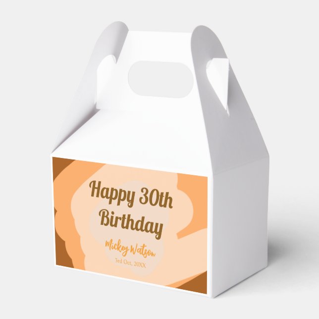 Glad 30-årsdag rustik trä Halloween höst f Presentaskar (Framsidan Sidan)