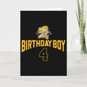 Glad 4-årsdag Pojke Hockey Björn Ishockey Dem Kort