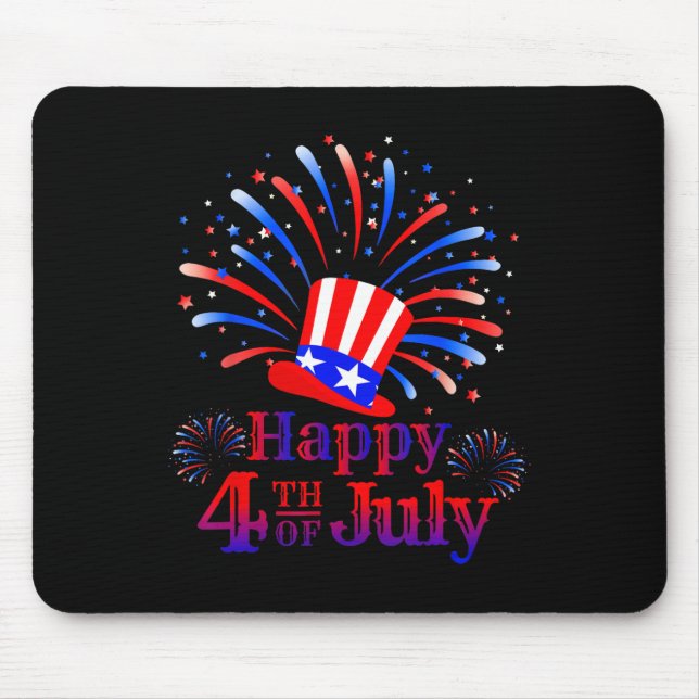Glad 4:e juli Amerika firar frihet  Musmatta (Framsidan)