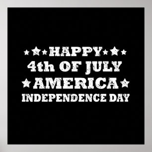 Glad 4:e juli Amerika Poster