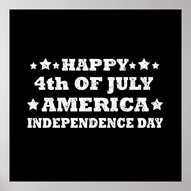 Glad 4:e juli Amerika Poster (Framsidan)