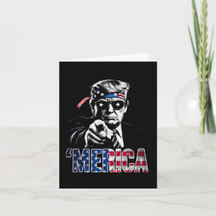 Glad 4:e Juli Amerika Trump Amerikansk Flagga Usa Kort