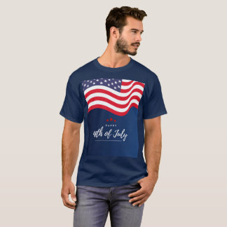 Glad 4:e juli Amerikansk flagga Patriotisk T Shirt