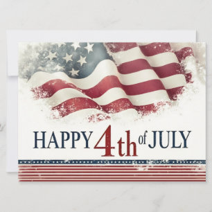 Glad 4:e juli - Amerikansk flagga vintage design