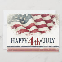 Glad 4:e juli - Amerikansk flagga vintage design