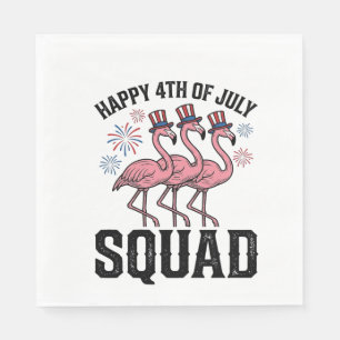 Glad 4:e juli Flamingo Squad Vector Design_1 Pappersservett
