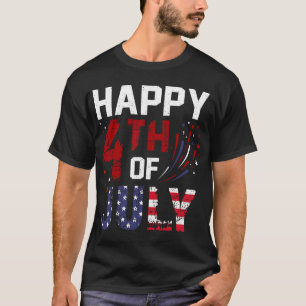 Glad 4:e Juli För Kvinnor Män Barn Usa Självständi T Shirt
