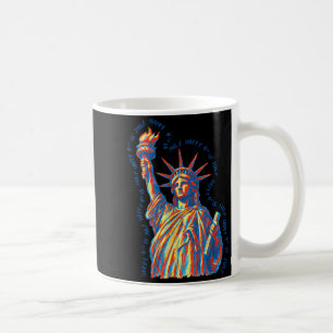 Glad 4:e juli Frihetsgudinnan Retro Kaffemugg