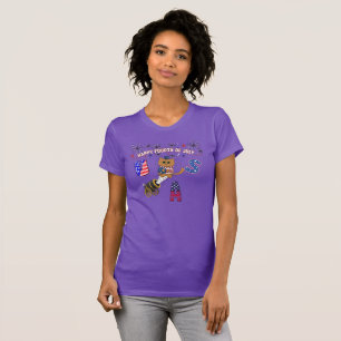 Glad 4:e juli, fyrverkerier, Grattis på födelsedag T Shirt